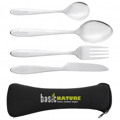 Origin Outdoors - Besteckset Biwak Dinner schwarz/grau/weiß Image