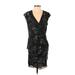 IRO Cocktail Dress - Wrap: Black Graphic Dresses - Women's Size 36