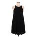 Lulus Casual Dress - A-Line High Neck Sleeveless: Black Print Dresses - Women's Size Medium