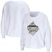 Women's WEAR by Erin Andrews White New Orleans Saints Domestic Cropped Long Sleeve T-Shirt