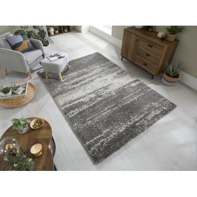 Hochflor-Teppich FLAIR RUGS "Reza", grau, B:160cm H:30mm L:230cm, Kunstfaser, Teppiche Image
