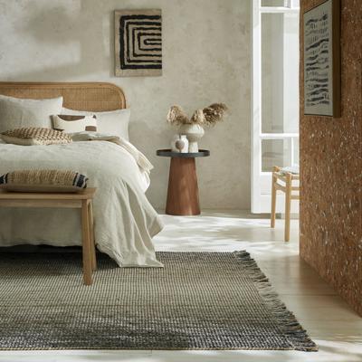 Teppich FLAIR RUGS "Jute Ombre", grau, B:160cm H:8mm L:230cm, Jute, Kunstfaser, Wolle, Teppiche Image