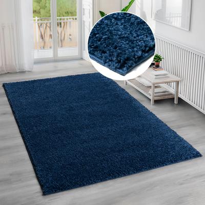 Hochflor-Teppich BRUNO BANANI "Shaggy Soft" Gr. 7, blau, B:240cm H:30mm L:320cm, Kunstfaser, Teppiche, gewebt, Uni Farben, besonders weich und kuschelig, Kundenliebling Image