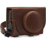 MegaGear Ever Ready PU Leather Camera Case for Sony Cyber-shot DSC-RX100 VII (Dark B MG1731