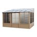 Gazebo Penguin Florence Aluminum Patio Gazebo Aluminum/Hardtop/Metal in Brown | 96 H x 190 W x 122 D in | Wayfair W1610 1/2