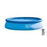 Intex 4' x 18' Plastic Inflatable Pool Plastic in Blue/Gray | 48 H x 216 W x 216 D in | Wayfair 26175EH