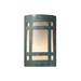 Wrought Studio™ Pikus 1 - Light Flush Mounted Sconce Ceramic in Green | 9.5" H x 5.75" W x 4.5" D | Wayfair DFD4BEE163D64BB8B499A16B0B43DE61