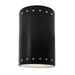 Orren Ellis Ambiance - Large ADA Cylinder W/Perfs - Closed Top Wall Sconce - Carbon Matte - Dedicated LED in Black | Wayfair