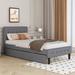 Red Barrel Studio® Buchman Twin Tufted Storage Platform Bed Upholstered/Polyester in Gray | 39.6 H x 42.7 W x 82.3 D in | Wayfair