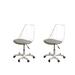 Ivy Bronx Emitt Acrylic Task Chair Upholstered in Gray/Brown | 32.64 H x 22.04 W x 22.04 D in | Wayfair 03733485308A45D288A0A791A661E13E