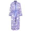 Women's Blue / White Hand Printed Cotton Kimono Robe - China Blue Large Nologo-Chic