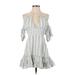 Ale by Alessandra Casual Dress: White Stripes Dresses - Women's Size Medium