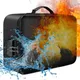 Fireproof Document Bag with Lock Zipper Closure Fire & Water Resistant Money Bag Storage Pouch