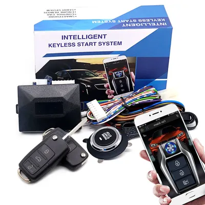auto universal central locking anti-theft car immobilizer Car alarm central lock Start stop remote start button for cars starter