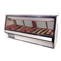 Howard-McCray SC-CMS40E-10-LED 124 1/2" Full Service Red Meat Case w/ Straight Glass - (5) Levels, 115v, White