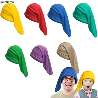 Zwerg Hut Caps Weihnachten Einfarbig Elf Cosplay Kinder Kostüm Halloween Weihnachten Geburtstag Image