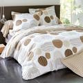 Housse de couette 240x220 beige en coton