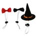 FRCOLOR 1 Set of Pet Hat Bowtie Decorative Witch Hat Festival Pet Costume Accessory
