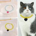 Pnellth Pet Necklace Extended Length Adjustable Beads Hear Pendant Candy Color Cat Dog Collar Necklace Pet Accessories