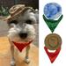 Pnellth 1 Set Pet Hat Bib Suit Dogs Cats Cowboy Hat And Saliva Towel Stylish Pet Costume Accessories