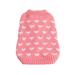 NUOLUX Dog Clothes Heart Pattern Knitting Sweaters Pet Costume Pet Dog Wearing Decoration for Dog Pet Size S