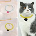 Pnellth Pet Necklace Extended Length Adjustable Beads Hear Pendant Candy Color Cat Dog Collar Necklace Pet Accessories