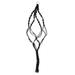 Delicate Macrame Plant Hanger Indoor Outdoor Hanging Planter Wall Art Cotton Rope for Round and Square Pots (Black)