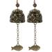 2pcs Metal Peacocks Wind Chime Decorative Hanging Pendant Wind Chime Bells