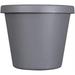 24 Inch Round Classic Planter - Large Plastic Plant for Indoor Outdoor Plants Flowers Herbs Warm Gray