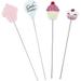 4pcs Stainless Steel Cake Tester Skewer Reusable Cake Tester Cute Cupcake Shape Cake Tester Cake Tester Needles Metal Cake Probes Practical Cake Tester