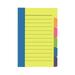 Colorful Notes Assorted Neon Colors Sticky Notes With 60 Ruled Notes Kids Writing Journals with Lines E Paper Rings 8 Inch A4 Refillable No Lines Hardcover Left Handed A4 Journal Paper A5 Refillable