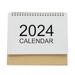 Chicmine Flip-top Desk Calendar 2024 Mini Desk Calendar 2024 Desk Calendar Mini Stand-up Flip-top Design with Event Marking Easy-to-read Mini Calendar