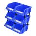 6 Pieces Nail and Screw Storage Bins Component Storage Bin with 4 Connect Pillars Hardware Storage Organizer for Nails Buttons Screws Shop Garage Blue