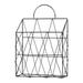 Magazine holder Magazine Holder Hanging Wall-mounted Newspaper Book File Organizer Basket Iron Shelf Storage Container Display Stand (Black)