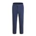 Virmaxy Men s Pants Summer Elastic Button Thin Zip Cargo Pants Outdoor Sports Casual Youth Football Pants Navy L