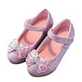 Girls Princess Shoes High Heeled Shinning Bowknot Shoes Party Festival Wedding Flower Children Dance Shoes