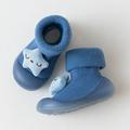 LYCAQL Children Anti Slip Shoes Baby Girl Cotton Non Slip Floor Socks Baby Boy Rubber Sole Tennis Shoes for Kids Girls (Blue 5 )