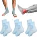 3 Pairs Neuropathy Socks Compression Sports Ankle Brace Socks Arch Support Sleeves Foot Brace(Light blue-M)