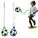 KAOU Football Kick Trainer Nylon Mesh Bag Soccer Ball Net Kicker Solo Soccer Kick Practice Training Aid Soccer Return Trainer Net Football Trainer Juggling Net for Youth Adults Green One Size