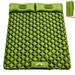 Annvchi Camping Sleeping Pad Ultralight Self Inflating Camping Pad 2 Person with Pillow Built-in Foot Pump for Camping Hiking - Airpad Carry Bag Repair Kitï¼ˆGreenï¼‰