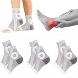 3 Pairs Neuropathy Socks Compression Sports Ankle Brace Socks Arch Support Sleeves Foot Brace(White-S)