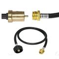 Propane tank hose adapter Brass Propane Tank Hose Adapter 1 lb to 20 lb QCC1 Tank Converter Replacement for Outdoor Heater (Black)