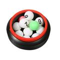 13pcs Lottery Number Balls ABS Table Tennis Balls Printed Pong Balls with Storage Bucket for Game Party Decoration (White 1-10 Balls + 2 Color Balls + 1 Folding Bucket)