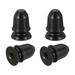 Uxcell 1 Tall Iron Lamp Finials Cap Knob 4Pcs Lamp Screw Round Head Holder Tapped 1/4 27 for Lamp Shade Black