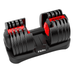 FitRx SmartBell XL Quick-Select Adjustable Dumbbell 10-90 lbs. Weight Black Single