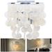 Oukaning Wall Lamp White Shell Sconce Lamp Wall Fixtures Seashell Decor Light E27 Gift