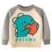 YDOJG Boys Girls Print Sweater Sweatshirts Toddler Cartoon Love Little Dinosaur Print Sweater Long Sleeve Warm Knitted Pullover Knitwear Tops Sweater For 6-7 Years