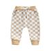 Sunisery Toddler Baby Boy Shorts Summer Checkerboard Plaid Print Cotton Shorts Casual Elastic Waist Jogger Shorts Pants