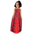 Toddler K ids B aby Girls African Dashiki Traditional Style Sleeveless Strap Dress Ankara Princess Backless Dresses Outfits 1-6Y Dress 10 Junior Dresses Size 16