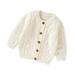 B aby Girl Boy Knit Cardigan Sweater Warm Pullover Tops Toddler Solid Outerwear Jacket Coat Outfit Clothes K ids Zip up Cardigan B aby Sweaters 6-12 Months